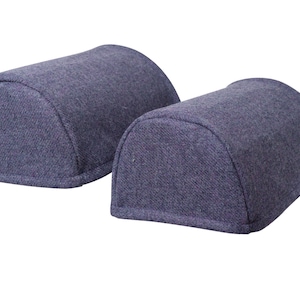 Harris Tweed Sofa/Armchair Arm Caps - Amethyst Plain  (sold as a pair)