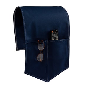 Hanging Sofa Tidy made from Half Panama Cotton 9 colour variations available Navy