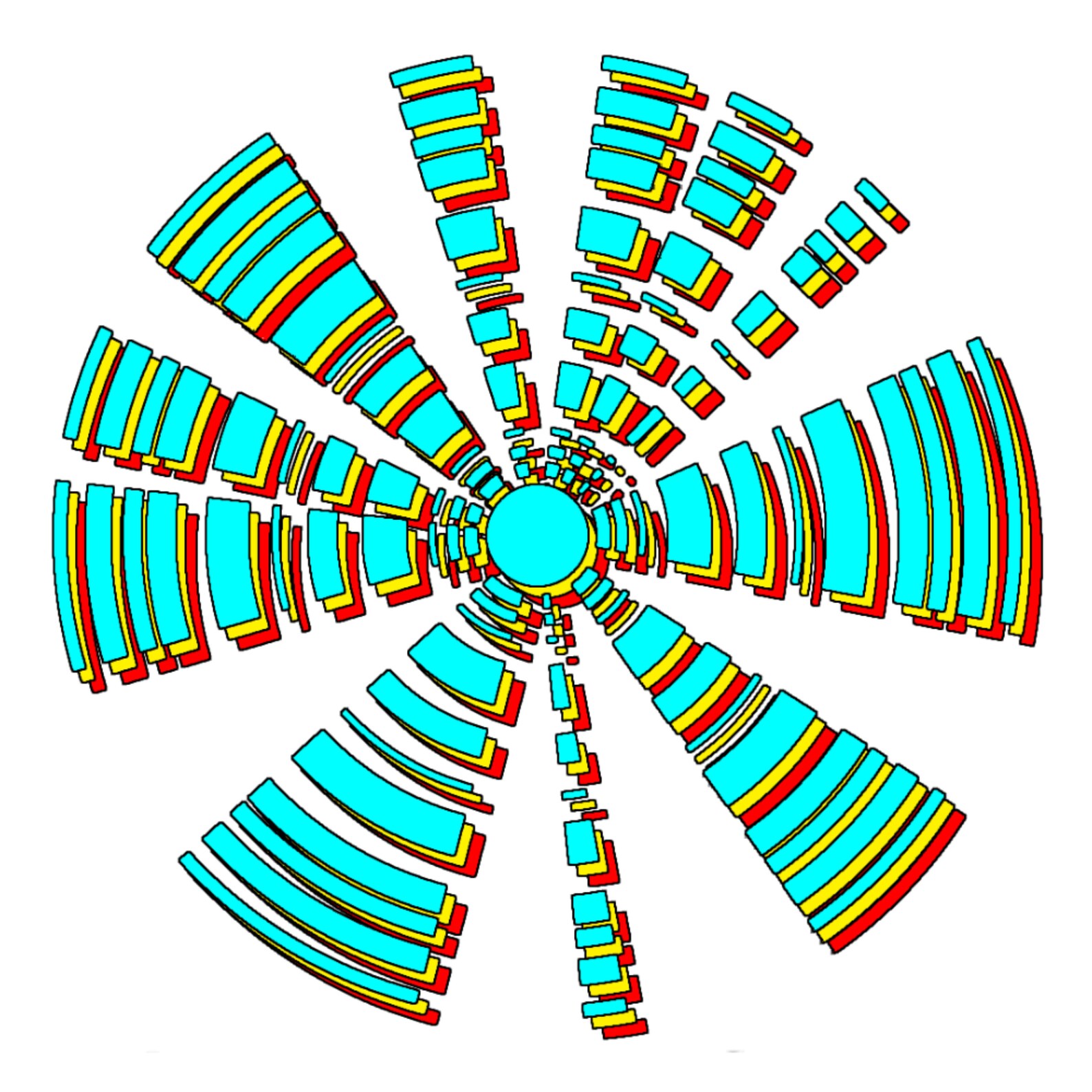 Radiación en color Obra de arte gráfico moderno Arte Etsy España