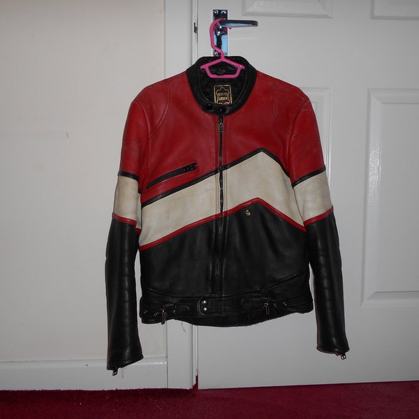 Cream Leather Jacket Etsy