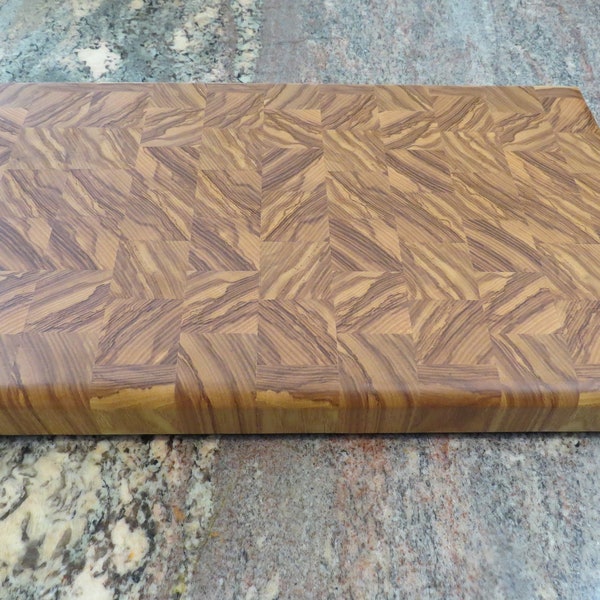 Handmade End Grain Exotic/ Domestic Hardwood Cutting Board Cheese Board Butcher Block 20" x 12" x 1 3/4" high