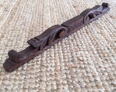 Elegant French vintage carved wooden panel with classical motif intricately carved patinated wood of great charm