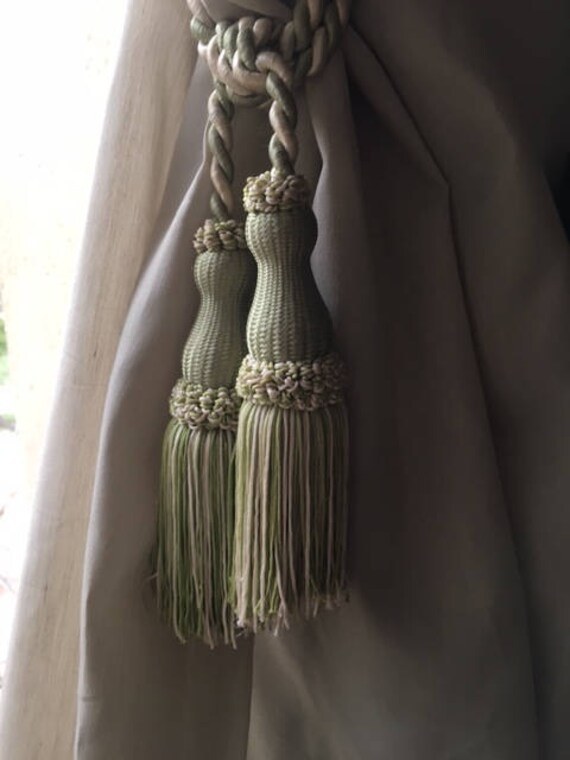 Vintage French Quality Twisted Cord Curtain Tie Backs With Etsy