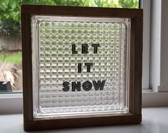 Let It Snow (Silver)  |  Rustic Sign  |  Wall Art Home Decor  |  Christmas  |  Reclaimed Upcycled