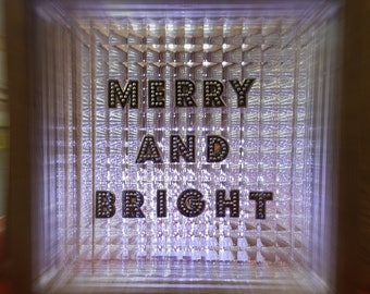 Merry & Bright (Silver)  |  Rustic Sign  |  Wall Art Home Decor  |  Christmas  |  Reclaimed Upcycled