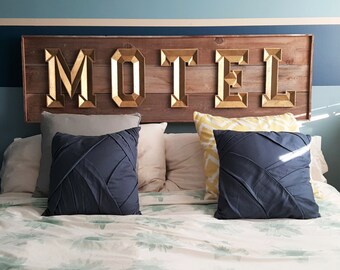 MOTEL Sign | Rustic Retro Reproduction | Wall Art Home Decor | Upcycled | Kitchen Living Room Bedroom