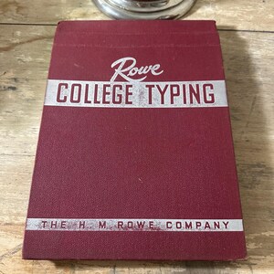 RARO libro di dattilografia vintage del Rowe College di Charles G. Reigner e John J. Gress The H.M.Rowe Company Baltimora Chicago