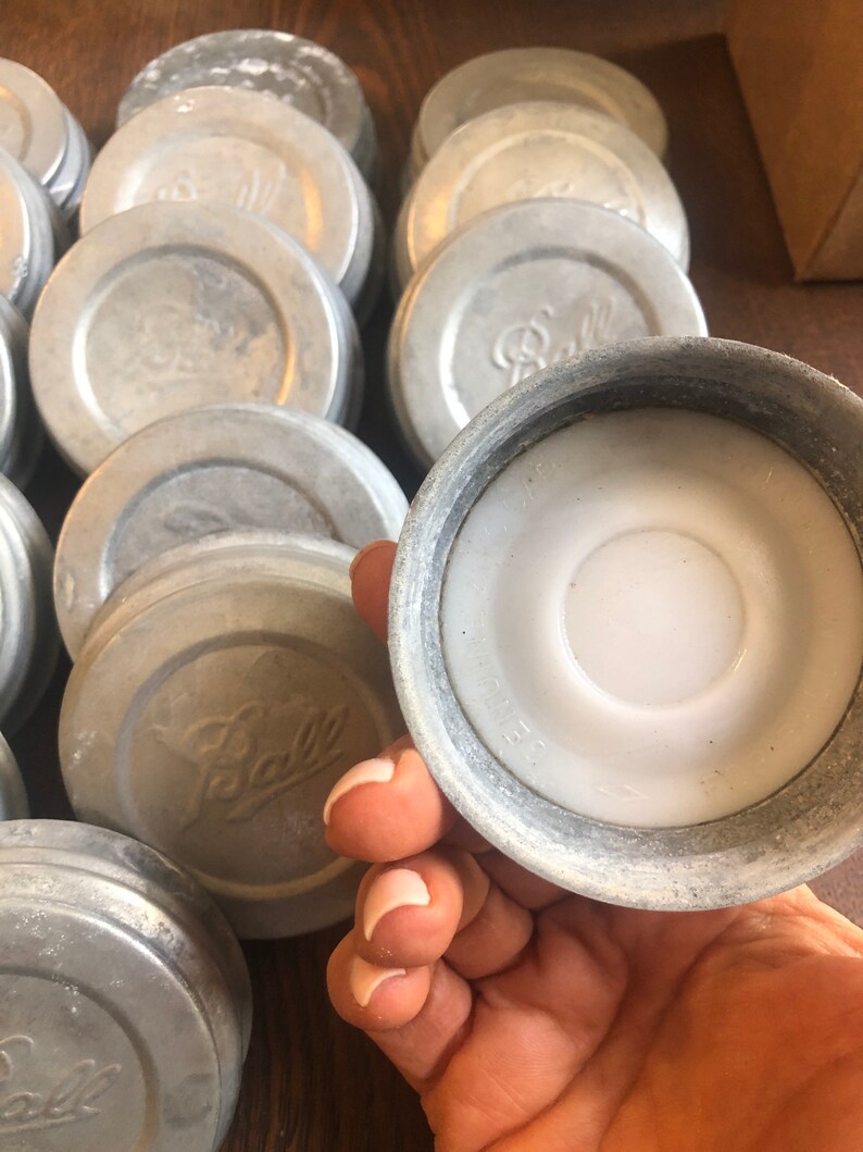 Antique Mason Jar Lid Zinc BALL Canning Jar Lids Milk Etsy