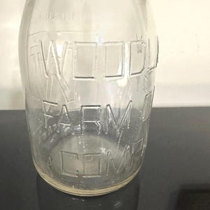 Antique Woodlawn Dairy Old MILK Bottle ~ Country Farm house Decor ~ PA Dairy Farm ~ Milk Decor