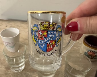 Lot of (13) old Shot glasses ~ Repurpose ~ Display ~ Old School Bar ~ Vintage shot glasses