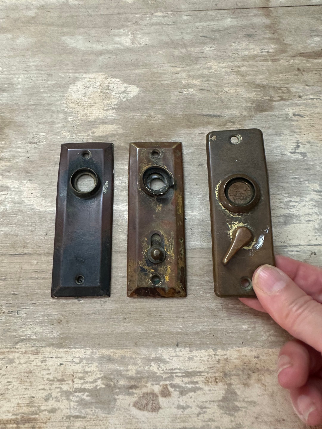 Antique Door Handle Plates Architectural Salvage Etsy