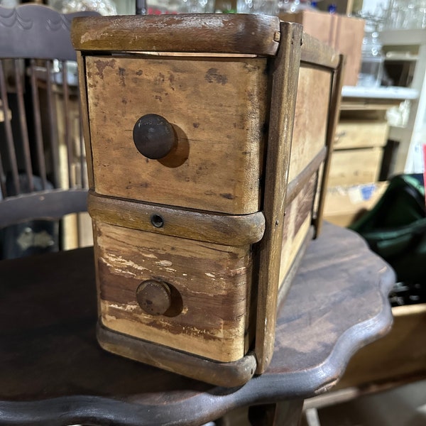 Antique stacked sewing machine drawers ~ boxes ~ Unique boxes ~ Decor Stacked drawers