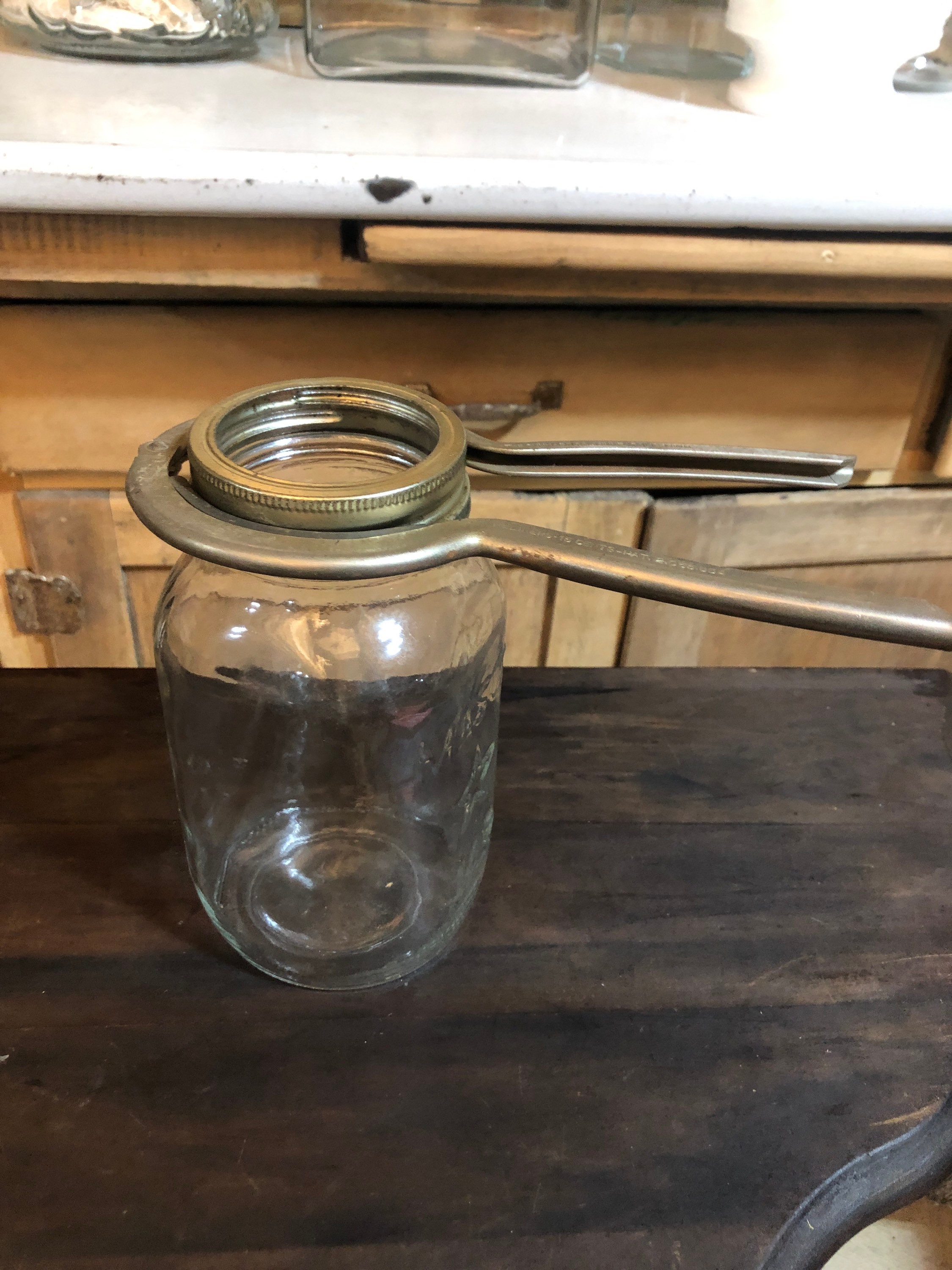 Vintage 1950s Pry-A-Lid Mason Jar Opener Tumbler Bottle Lid Top Remover  Utensil