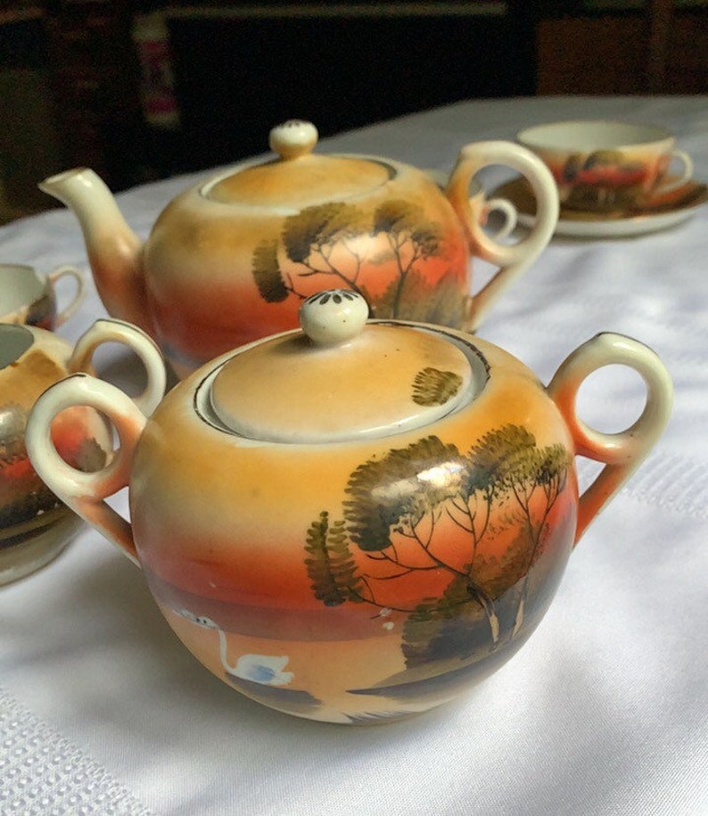 Vintage Hand painted China Tea Set by UCAGCO Made in JAPAN Etsy