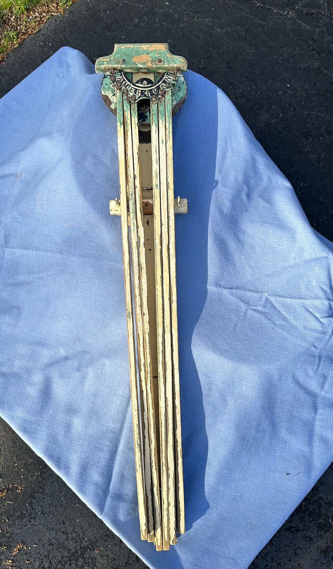 Vintage Clothes Drying Rack Rustic Wooden Wallmounted Etsy