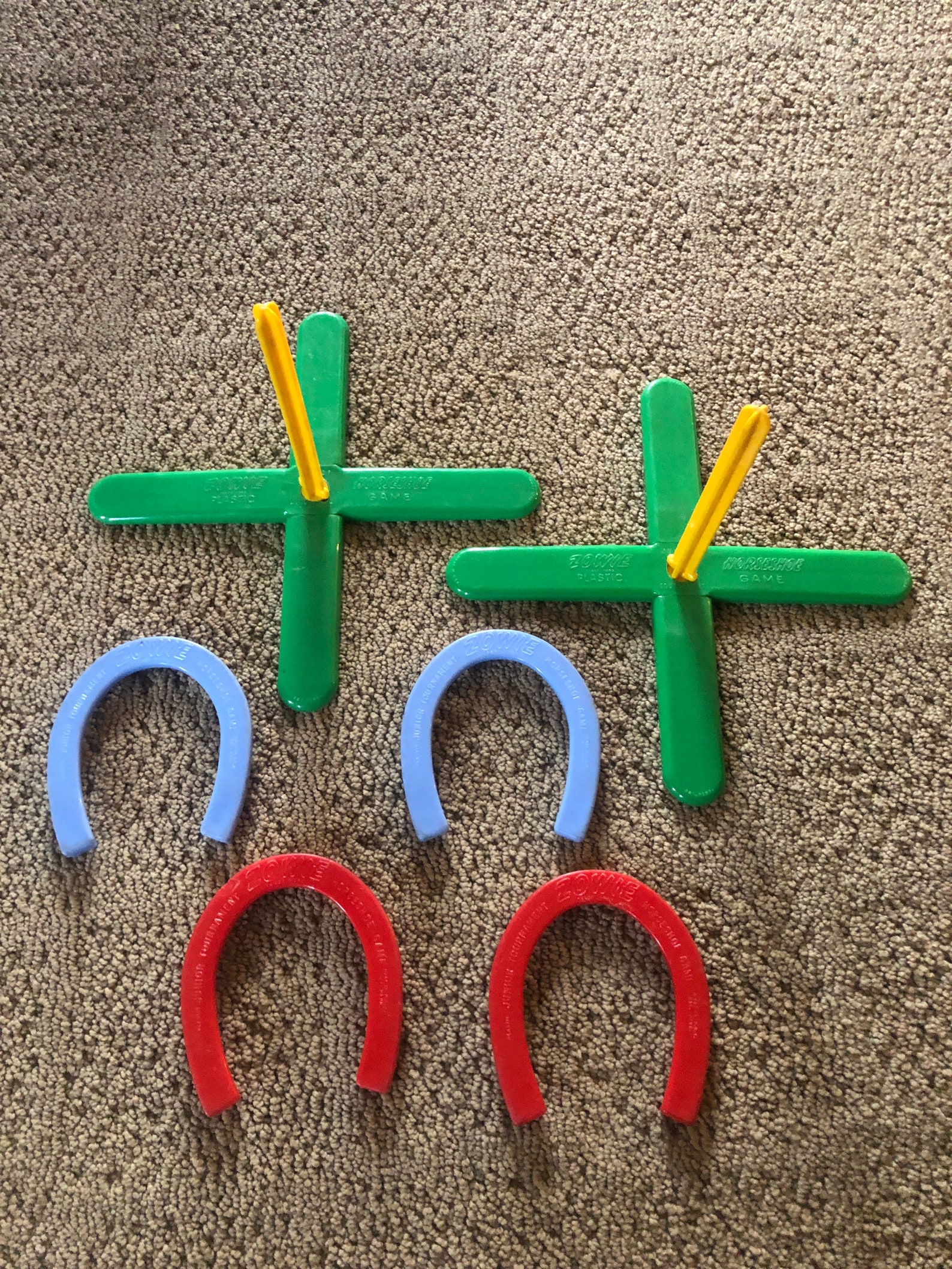 Vintage INDOOR Horseshoe Game by Zowie Indoor Fun Toy Old Etsy
