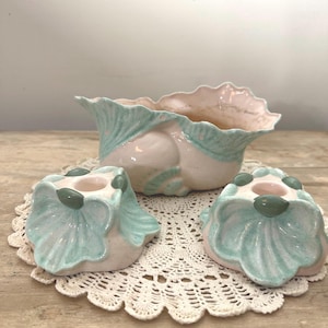 Vintage 3piece  Candlesticks & Planter, Mid-Century Modern