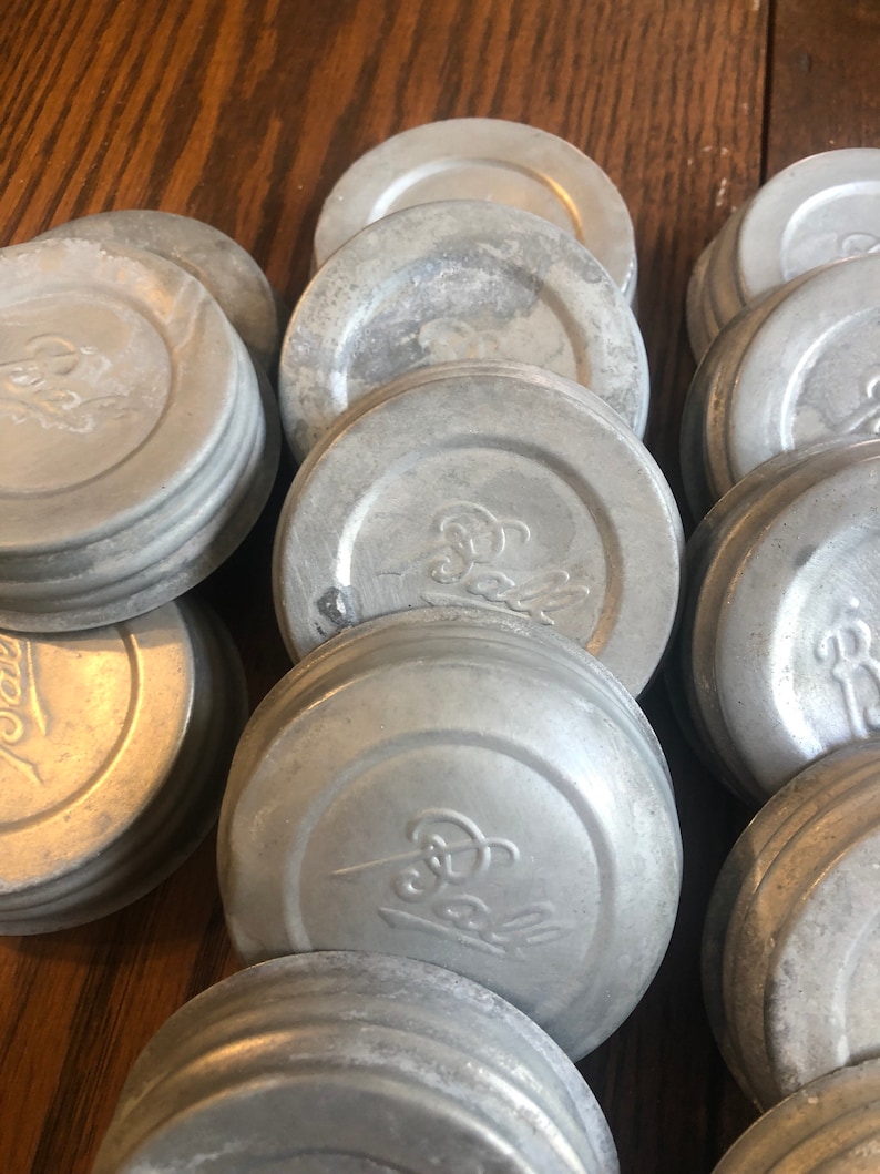 Antique Mason Jar Lid Zinc BALL Canning Jar Lids Milk Etsy