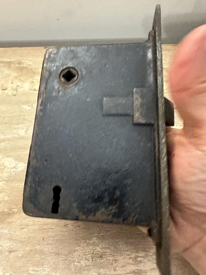 Antique Cast Iron Black Mortise Toggle Switch Dead Bolt Architectural