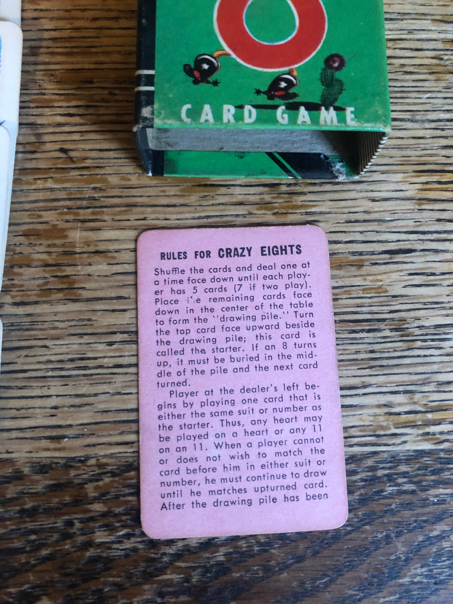Vintage Peter Pan Karte Spiele Crazy Eights Rummy Whitman | Etsy