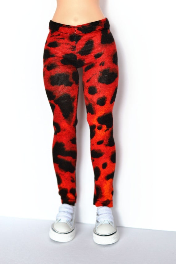 red leopard leggings