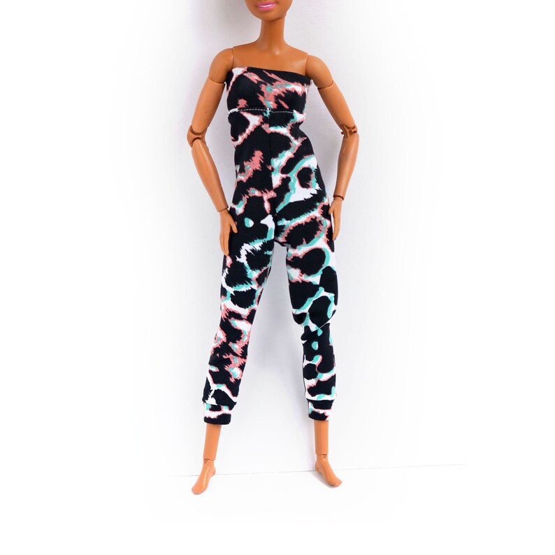 Hamdmade Barbie leopard Jumpsuit barbie doll outfit barbie Etsy