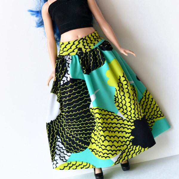 Curvy Barbie Maxi skirt, African fashion, African style, African pattern, Curvy Barbie african