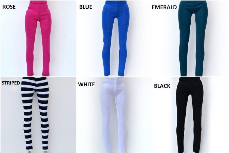 Barbie leggings Barbie clothes Barbie outfit doll clothes,black denim jeans