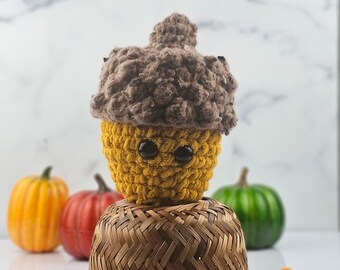 Eichel Amigurumi Häkelanleitung - Herbstdeko (PDF-Muster)