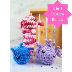 PDF PATTERN ONLY Crochet Axolotl Amigurumi Pattern- Customizable Beginner Friendly Crochet Pattern - No Sew Pattern- Salamander Plushie