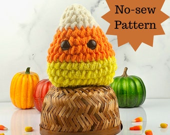 Candy Corn Häkelanleitung - Halloween Amigurumi Stuffer (PDF-Muster)