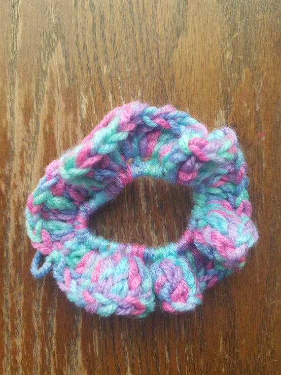 Crochet Hair Tie Hair Scrunchies Ponytail Holder Elastic Etsy
