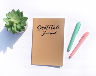 Gratitude journal, Cute Journals, self gift, self care, anxiety journal, reflection notebook, positivity journal, A5 journal