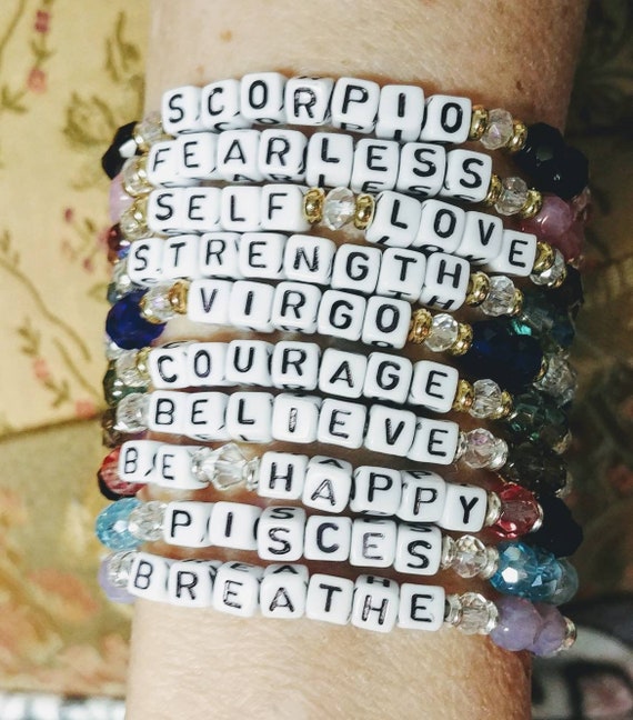 etsy letter bracelet