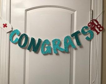 Nurse Congrats Banner, Custom Nurse Graduation Banner, Nurse 2018 Banner, Nurse Grad Banner, Congratulations Banner, Nurse Graduation Decor