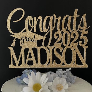 Graduation Cake Topper, Personalized Graduation cake topper, Graduation Party decor, Congrats Grad 2025, Graduation Party, grad cake topper