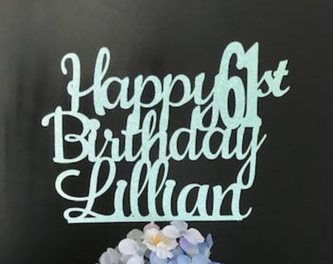Personalized Happy 1st 2nd 3rd Birthday Cake Topper Custom Cake ...