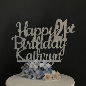 Any Name!, Personalized Birthday Cake Topper, 1st Birthday Cake Topper, 21st Birthday Topper, Any Number, Glitter Birthday Cake Topper