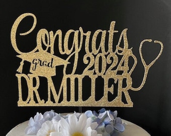 Doctor Graduation Cake Topper, Graduation Cake Topper, Doctor Personalized Graduation Cake Topper, Custom Graduation Topper,  Class of 2025