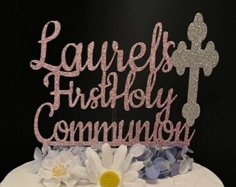 First Communion, First Communion Topper, First Communion Cake Topper, Custom Communion Topper, First Communion Cake, Religious Cake Decor