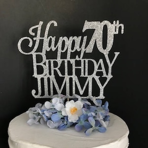 70th Birthday Cake Topper, Custom Birthday Cake Topper, 70th Cake Topper, Happy 70th Birthday Topper, 70th Birthday,  Any Number! Birthday