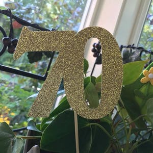 70 Centerpiece Picks, Age Centerpiece sticks, Glitter age Centerpiece sticks, Glitter 70 on a stick, Any age centerpiece sticks, Set of 3