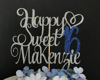sweet 16 cake topper