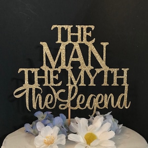 Fathers Day Cake Topper, The man the myth the legend cake topper, Dad cake topper, Father&#39;s Day Party Decorations, #1 Dad, Father&#39;s Day