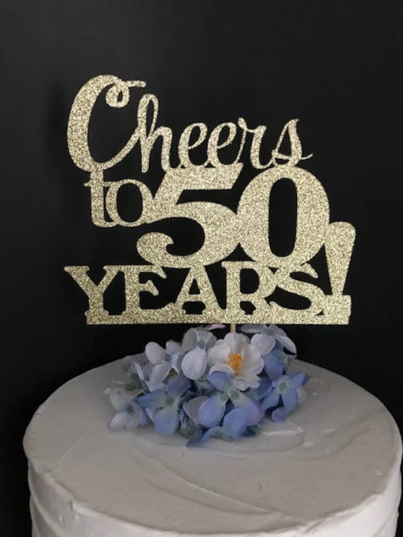 cheers to 50 years cake topper birthday topper cheers to happy birthday red and black
