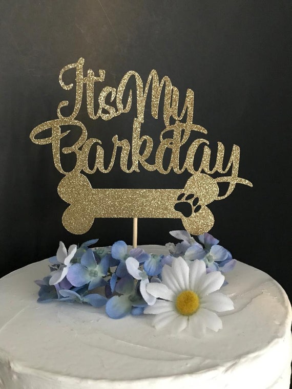 dog birthday cake toppers