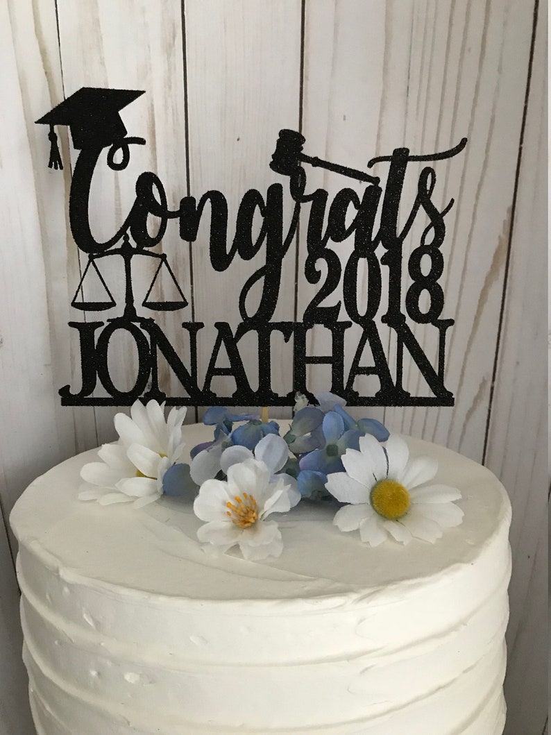 Law School Graduation Cake Topper Personalized Graduation | Etsy