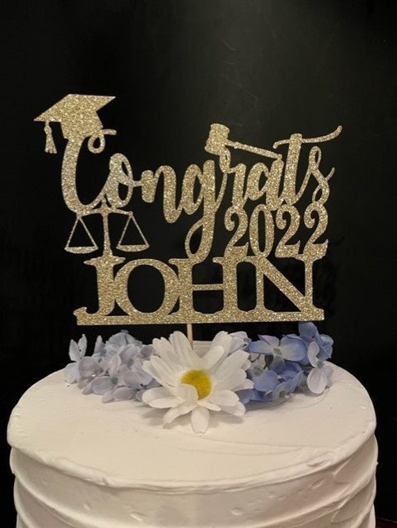 Law School Graduation Cake Topper Personalized Graduation | Etsy