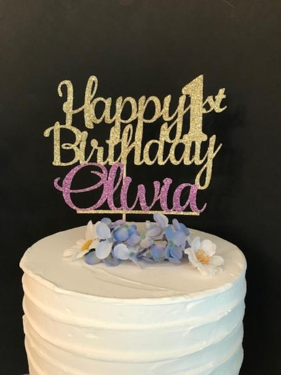 Any Name Happy Birthday Cake Topper Personalized Cake Topper Etsy Any Name Happy Birthday Cake Topper Personalized Cake Topper Etsy