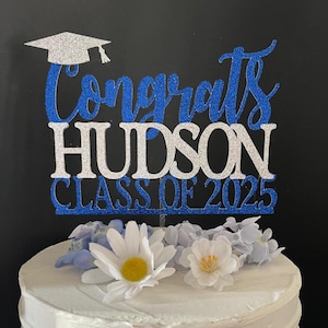 Graduation Cake Topper, Any Name  Personalized Graduation cake topper, Grad Party decor, Congrats Grad, Graduation Party, Graduation 2025